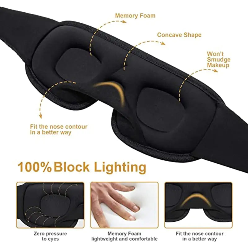 Black Out Better Sleep Mask - Breathable Comfort